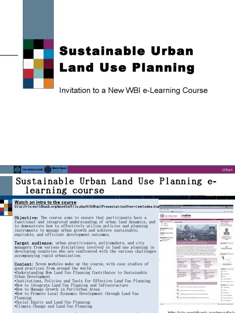 Mansha Chen Sustainable Urban Land Use Planning Course PDF