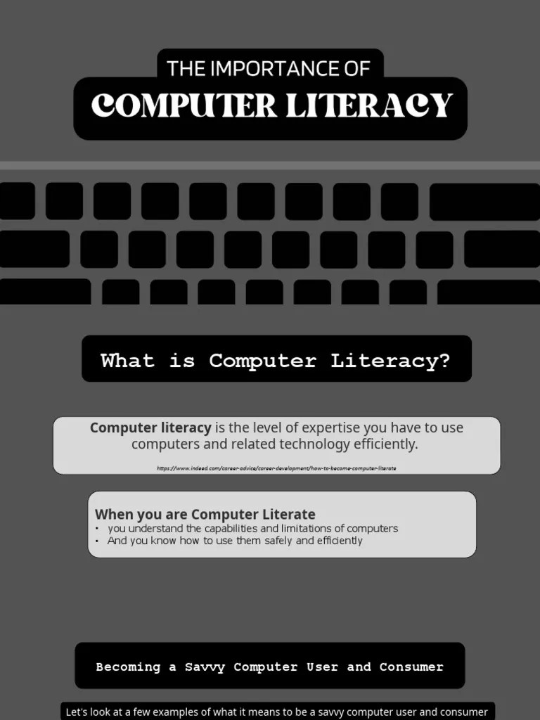 Importance of Computer Literacy PDF