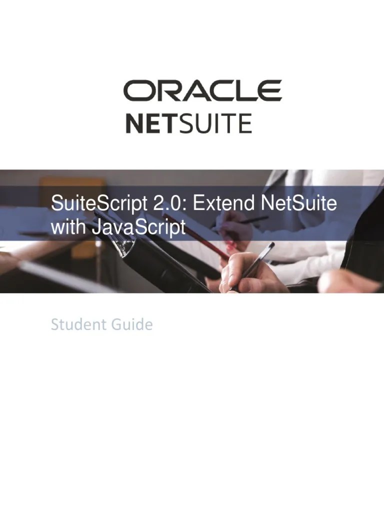 SuiteScript 2.0 Extend NetSuite With JavaScript PDF