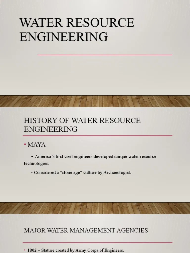 Water Resource Engineering PDF Hydrology Engineering