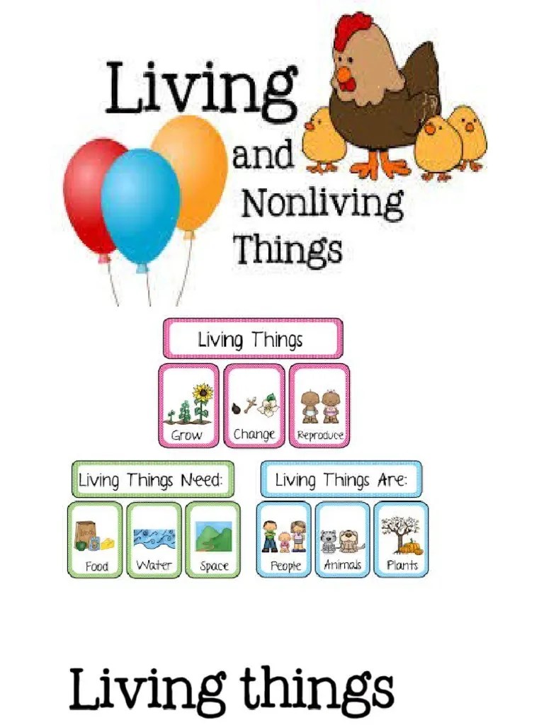 livingandnonlivingthingsexplanation PDF