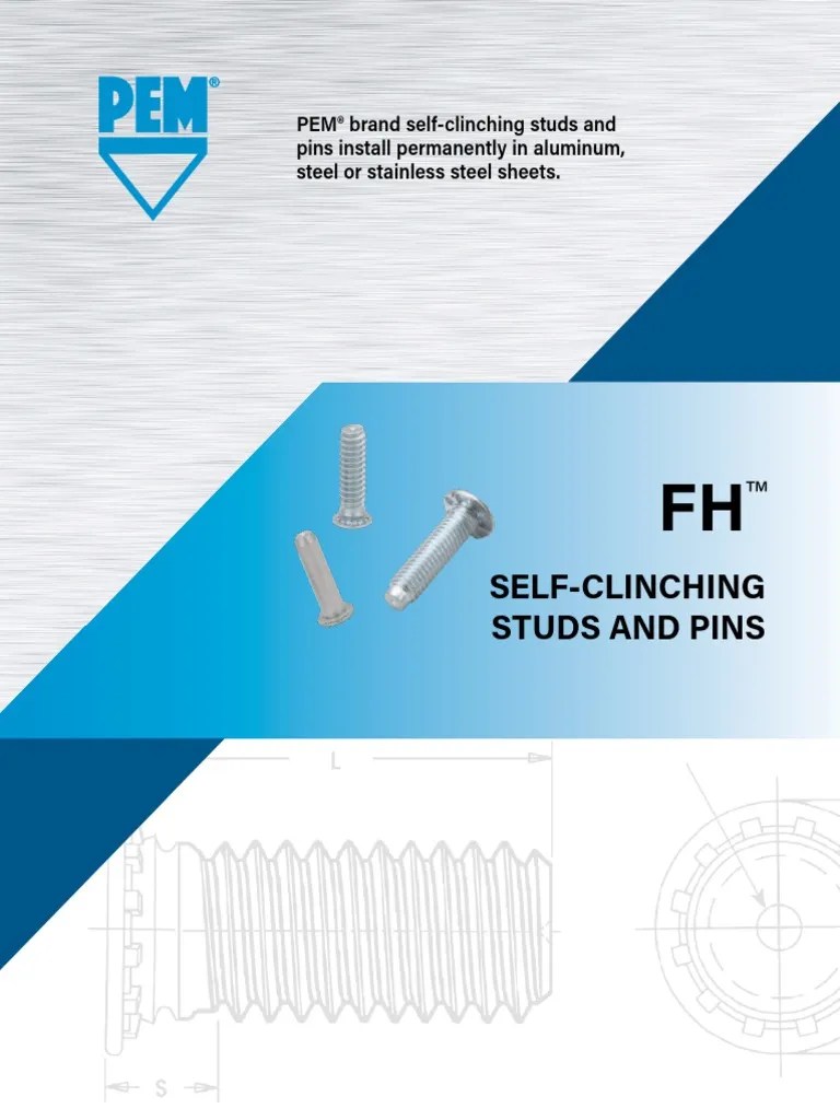 Self Clinching Stud Installation PDF Sheet Metal Stainless Steel