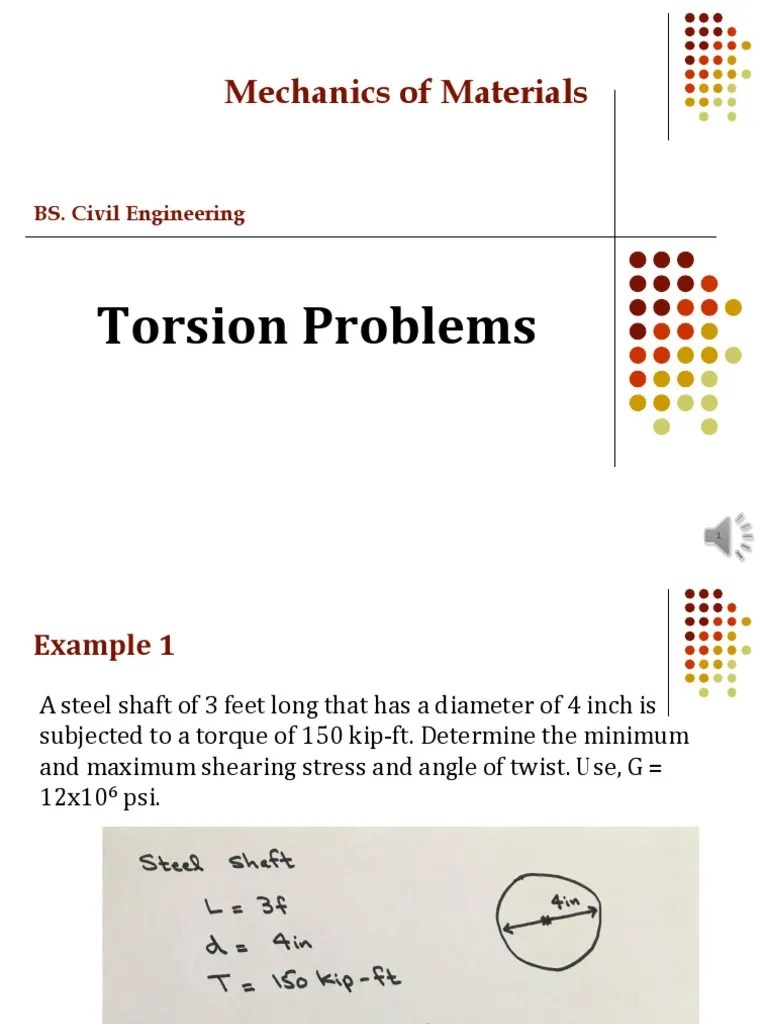 Torsion Problems PDF