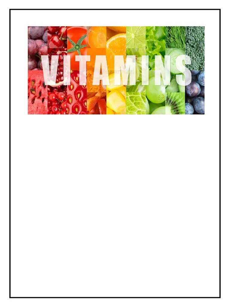 A Comprehensive Study of the Types and Functions of Vitamins and their