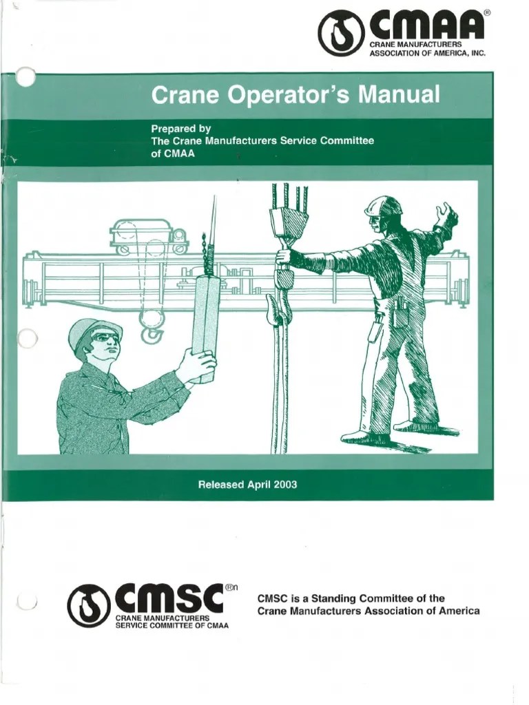 Crane Operators Manual PDF