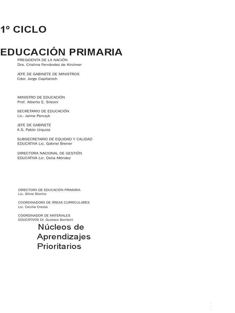 Nap Primer Ciclo PDF Método de enseñanza Educación primaria