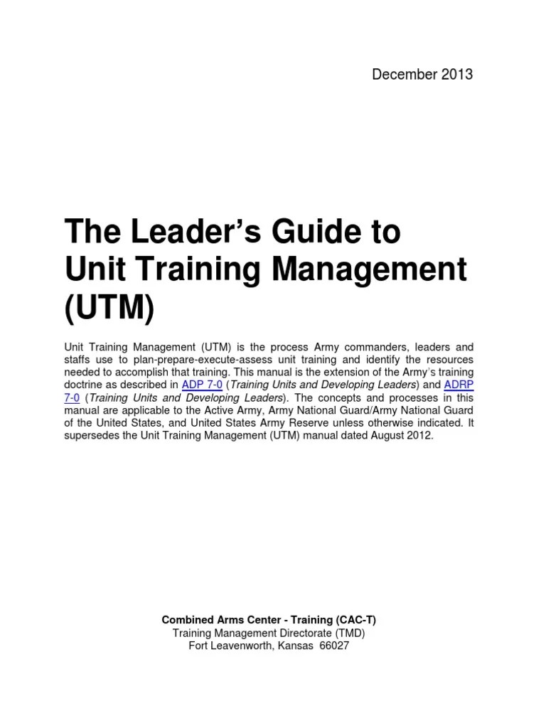 The Leader S Guide To Unit Training Management PDF
