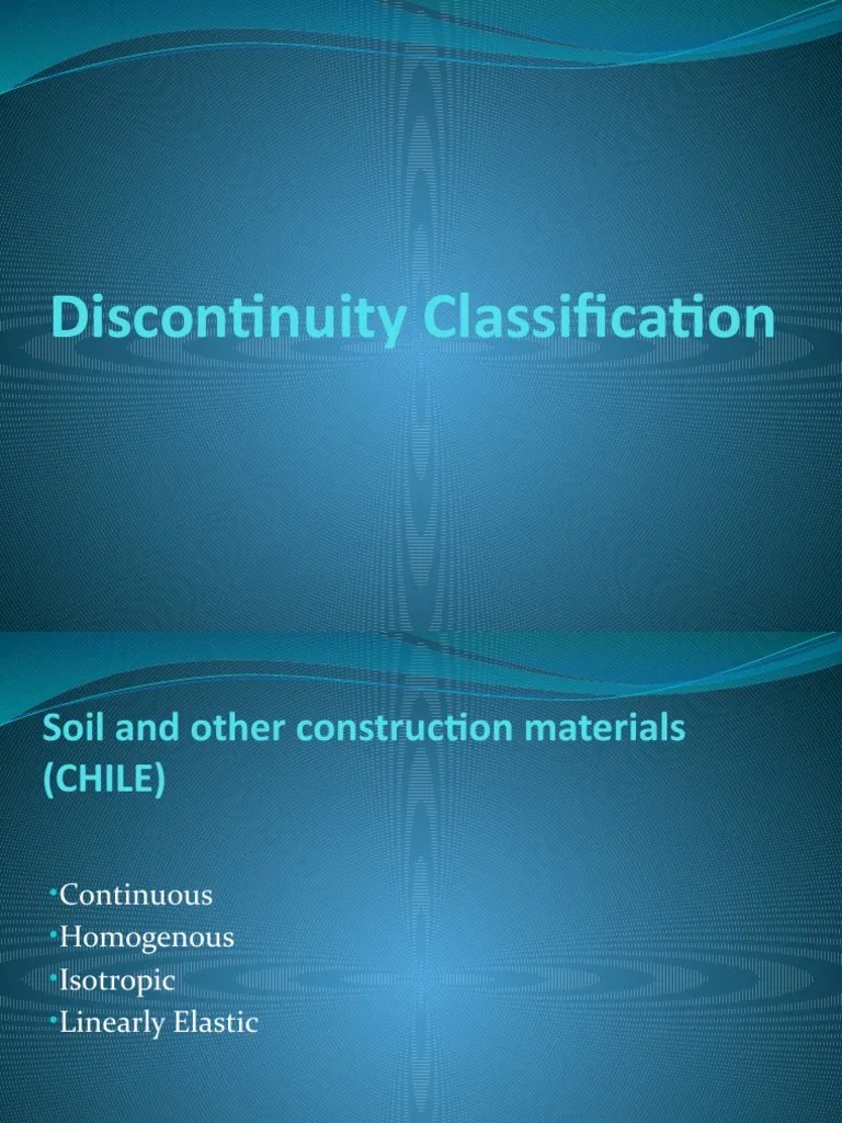 7 Discontinuity Classification PDF