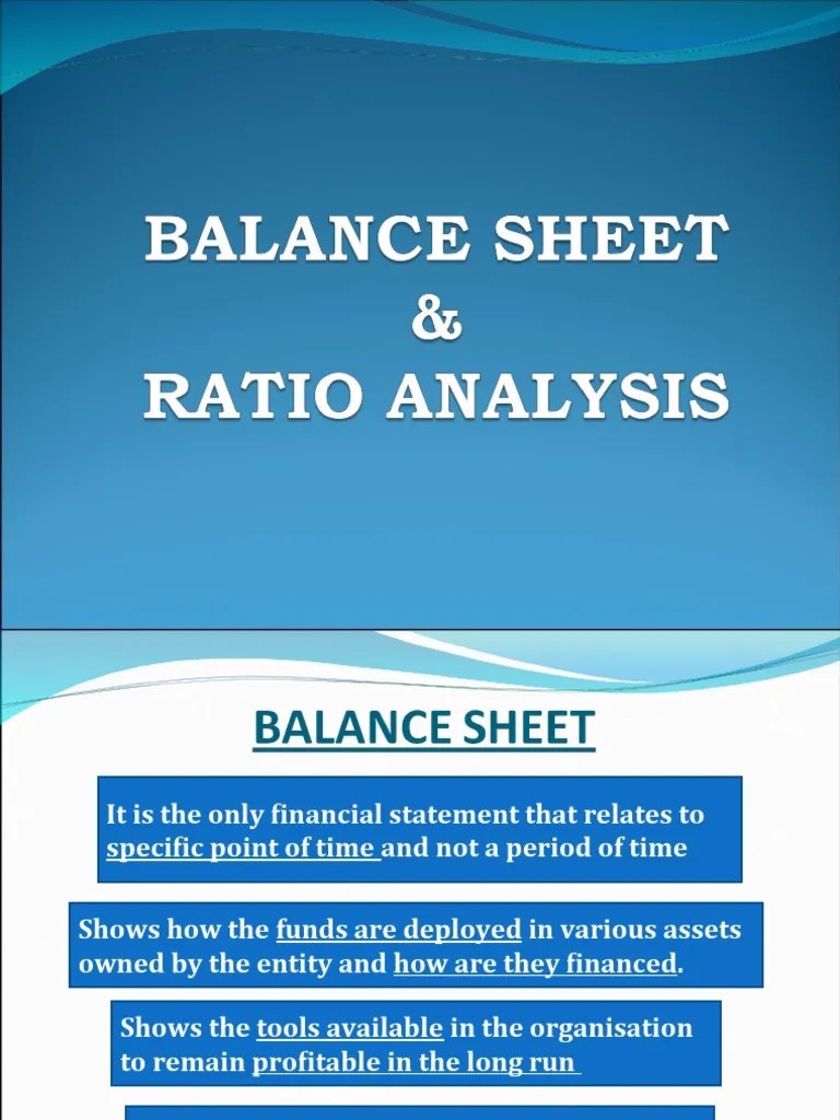 Balance Sheet Ratio Analysis PDF Balance Sheet Leverage (Finance)