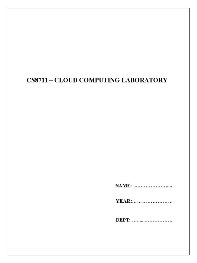 Cloud Lab Record 1 PDF Virtualization Apache Hadoop