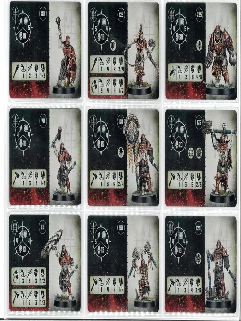 Warcry Fighter Cards and Terrain Construction Instructions PDF