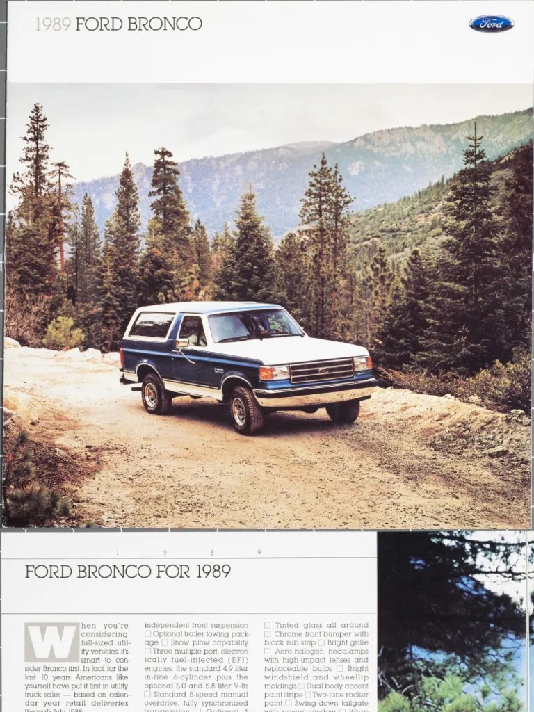 89 Ford Bronco Brochure | PDF