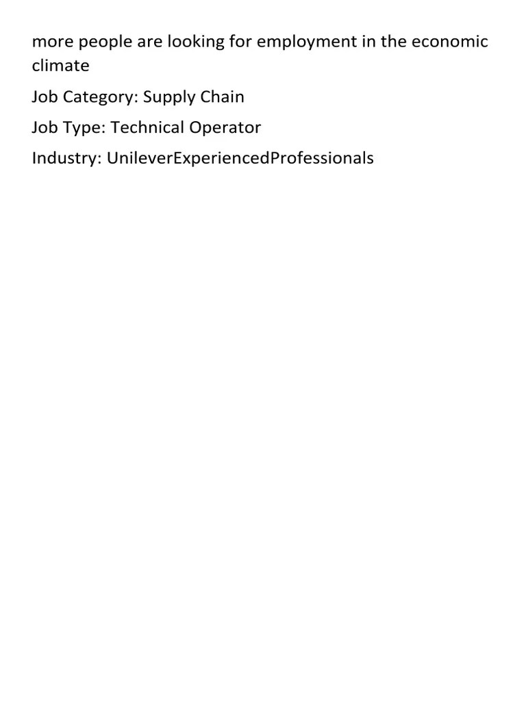 Technical Operator Job Description 5 PDF