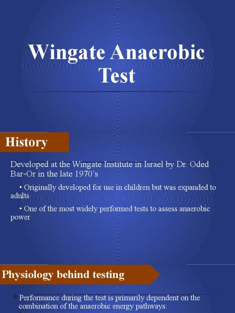 Intro To Wingate Test PDF Physical Quantities Metrology