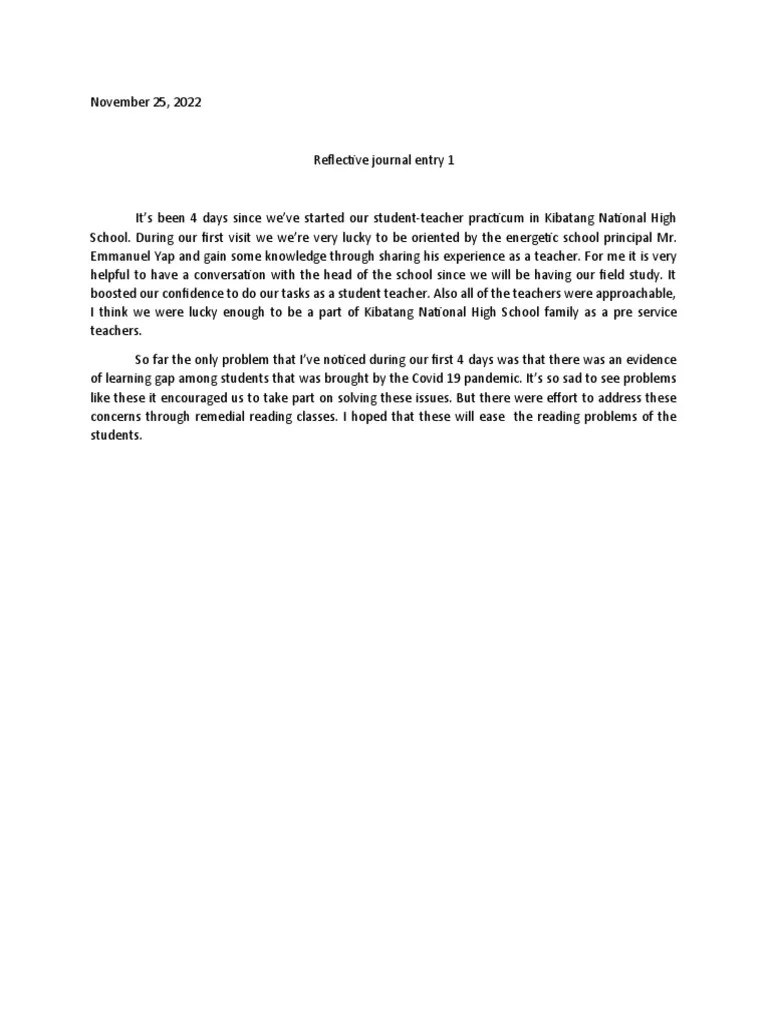Reflective Journal Entry 1 PDF