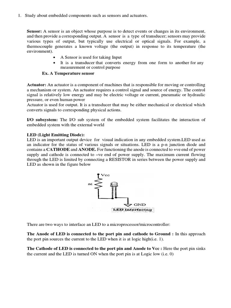 An InDepth Look at Sensors, Actuators, and Other Key Input/Output
