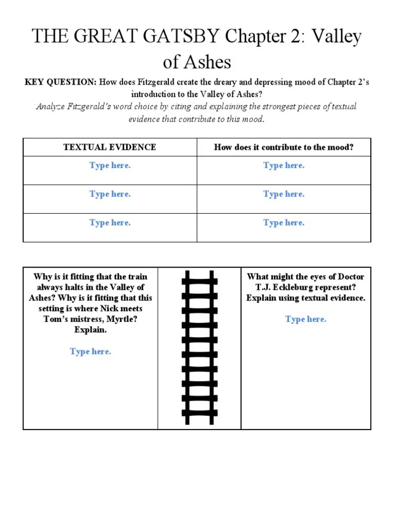 GATSBY Ch. 2 Valley of Ashes PDF