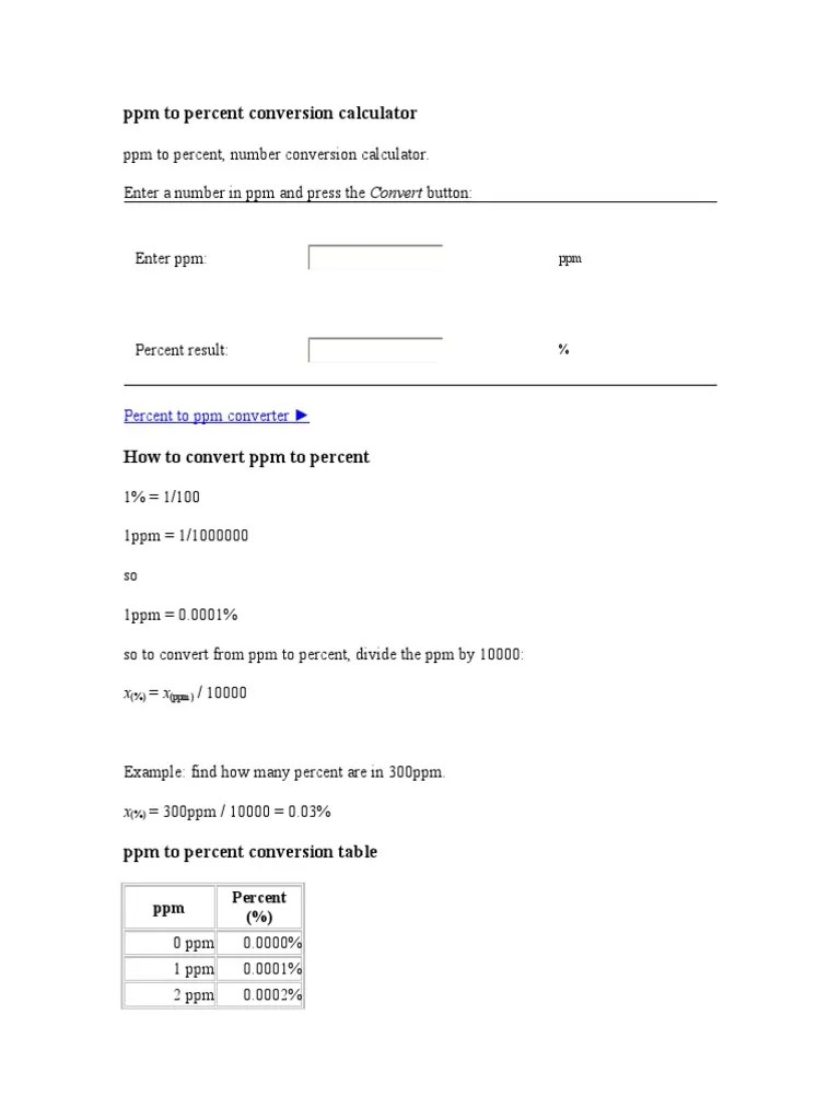 PPM Conversion | PDF