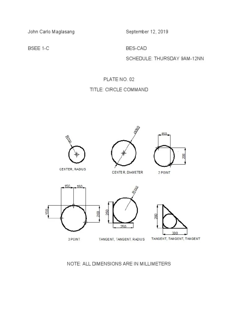 An Introduction to Using Circle Commands in Computer Aided Design A