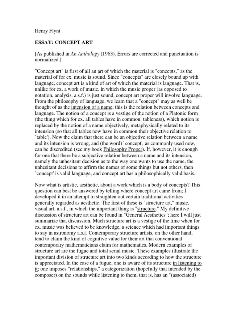 Essay Concept Art Concept Theorem