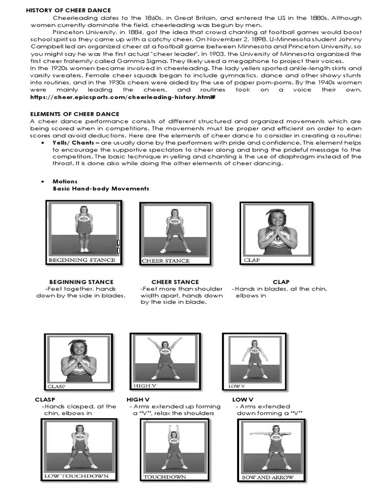 History of Cheer Dance Download Free PDF Cheerleading