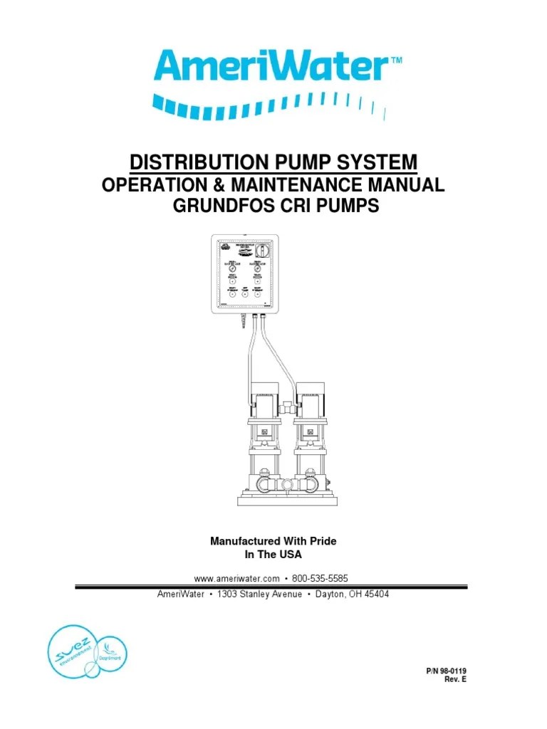 Distribution Pump System Operation & Maintenance Manual Grundfos Cri