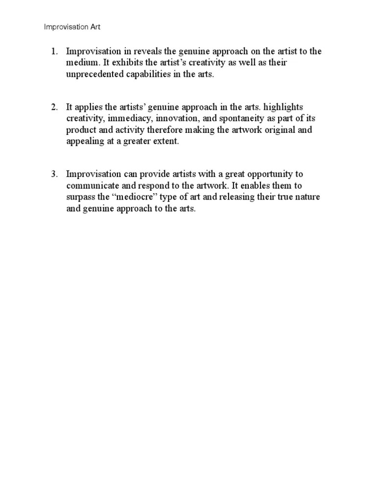 Improvisation Art PDF
