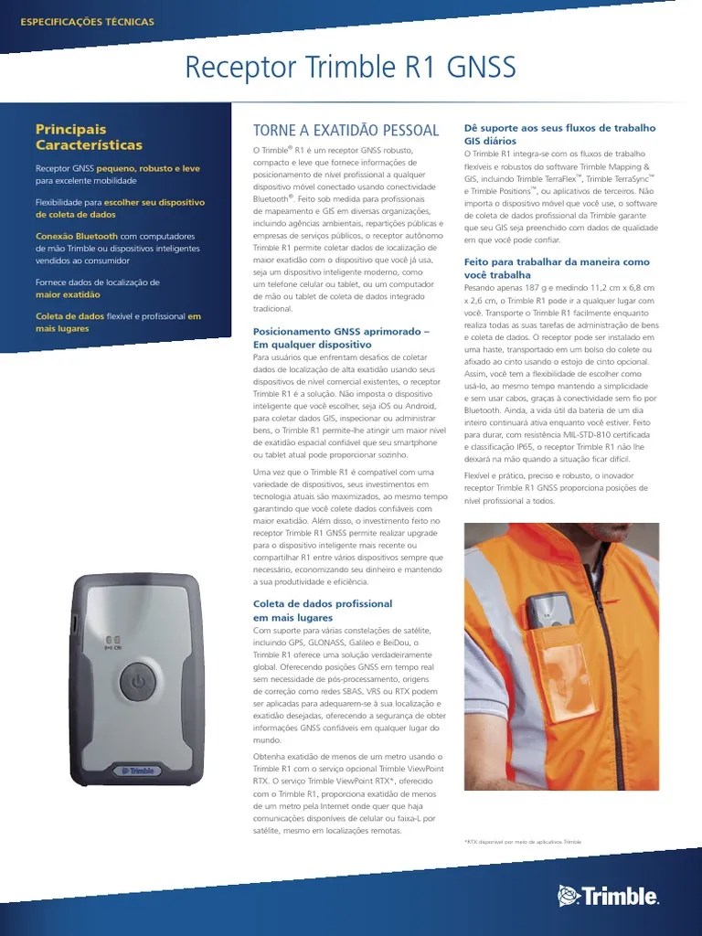 Trimble GNSS R1 PDF Bluetooth iPhone