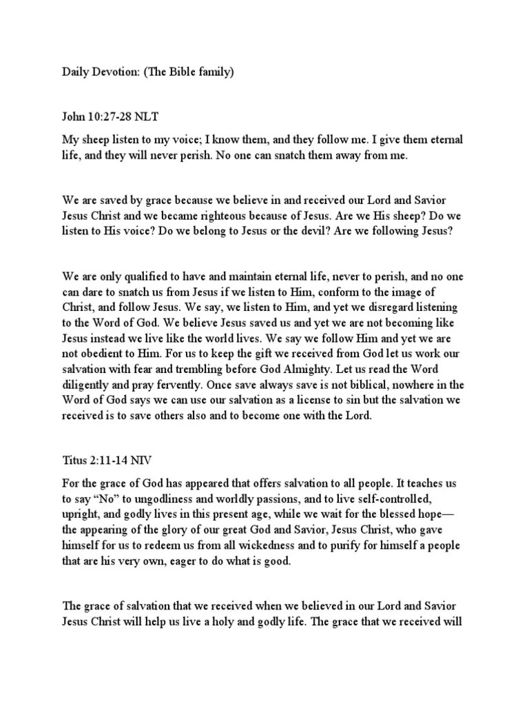 Daily Devotion PDF Salvation Jesus