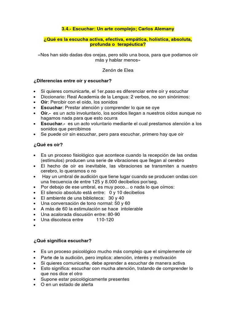 3.4. Escuchar Un Arte Complejo Carlos Alemany PDF Las emociones Sonido