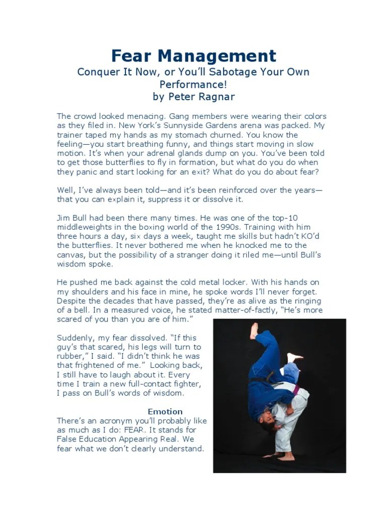 Fear Management Grappling Breathing Free 30day Trial Scribd