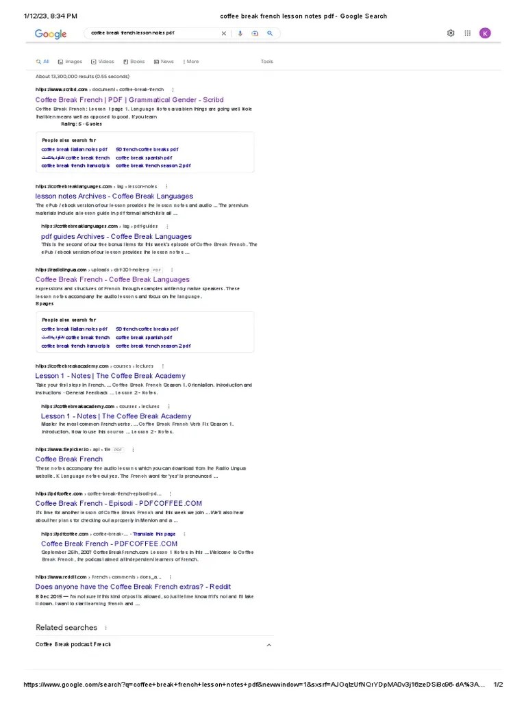 Coffee Break French PDF French Language Cognitive Science