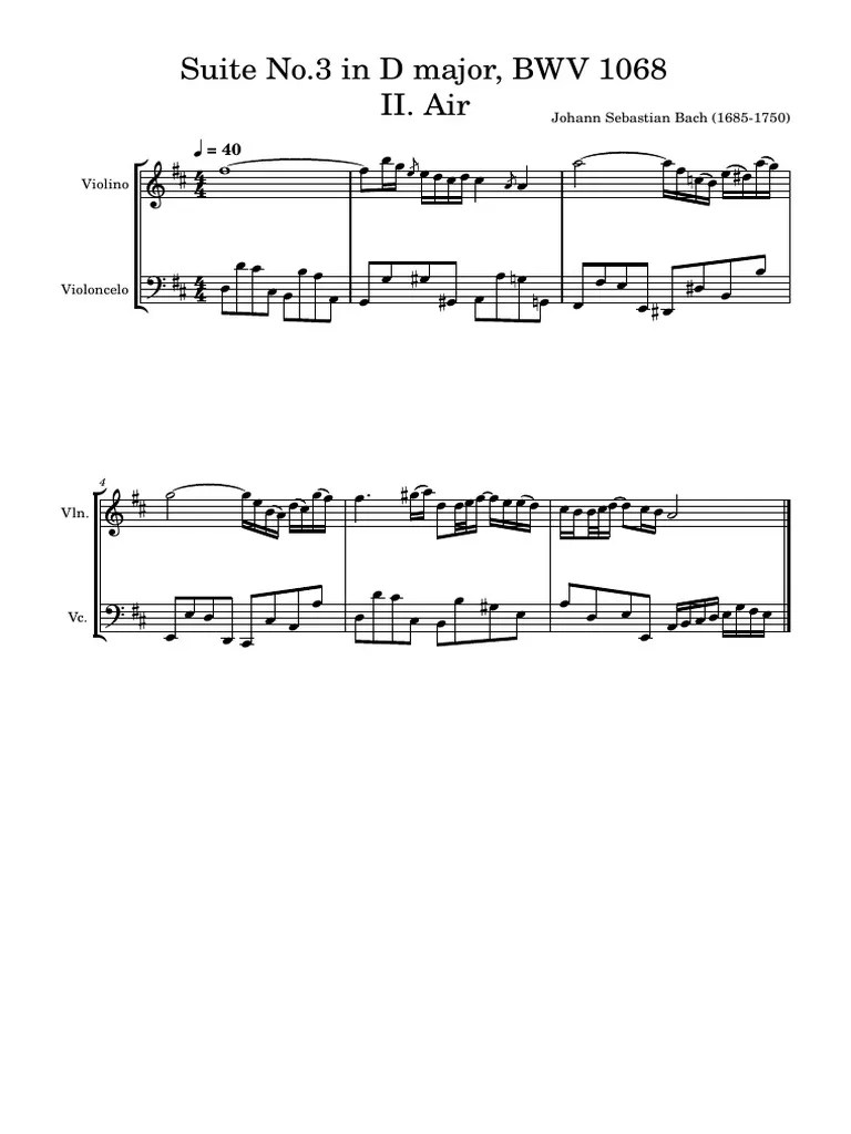 Suite No.3 in D Major PDF