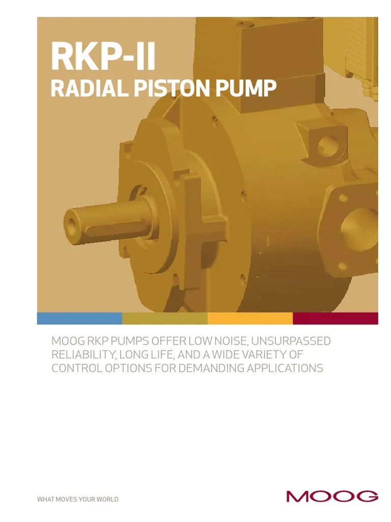 Moog Series Rkpii Radial Piston Pumps Catalogue en PDF Pump Piston