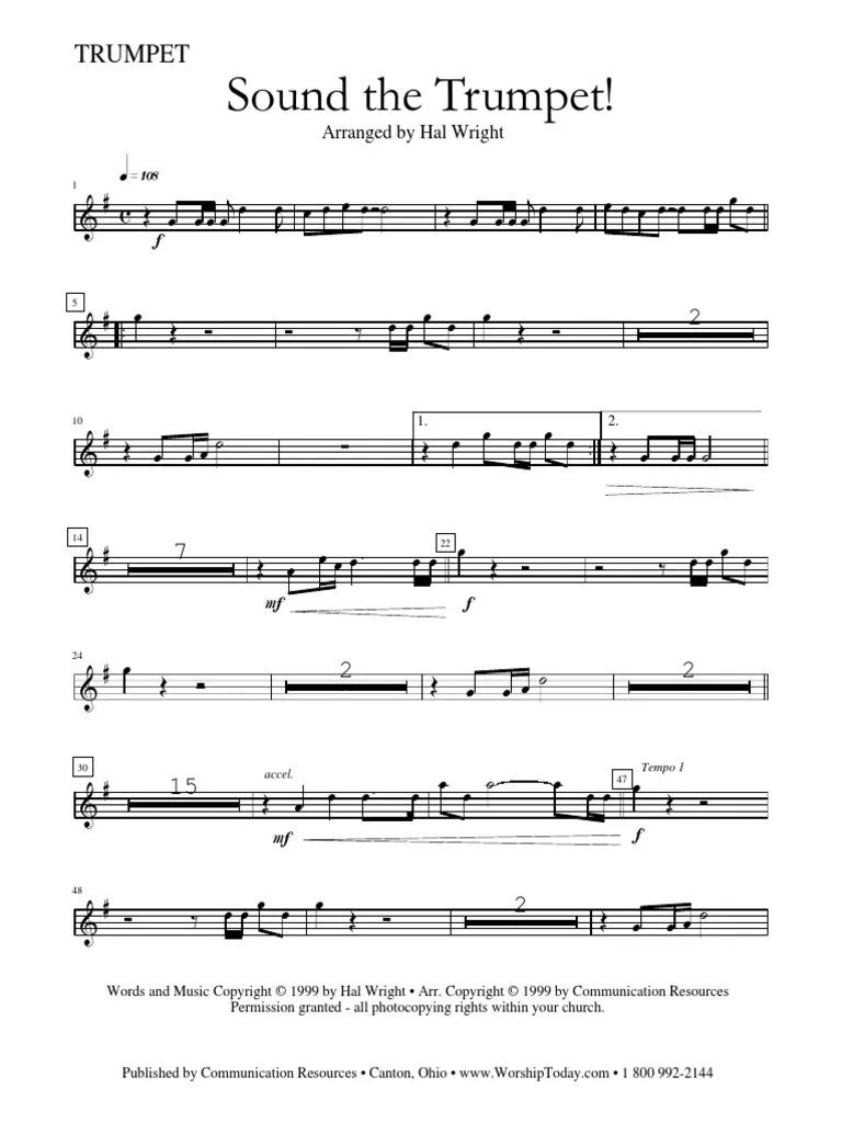 Trumpet Part Sound The Trumpet PDF