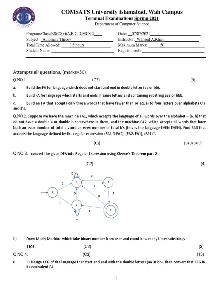 Terminal Examsp21 | PDF