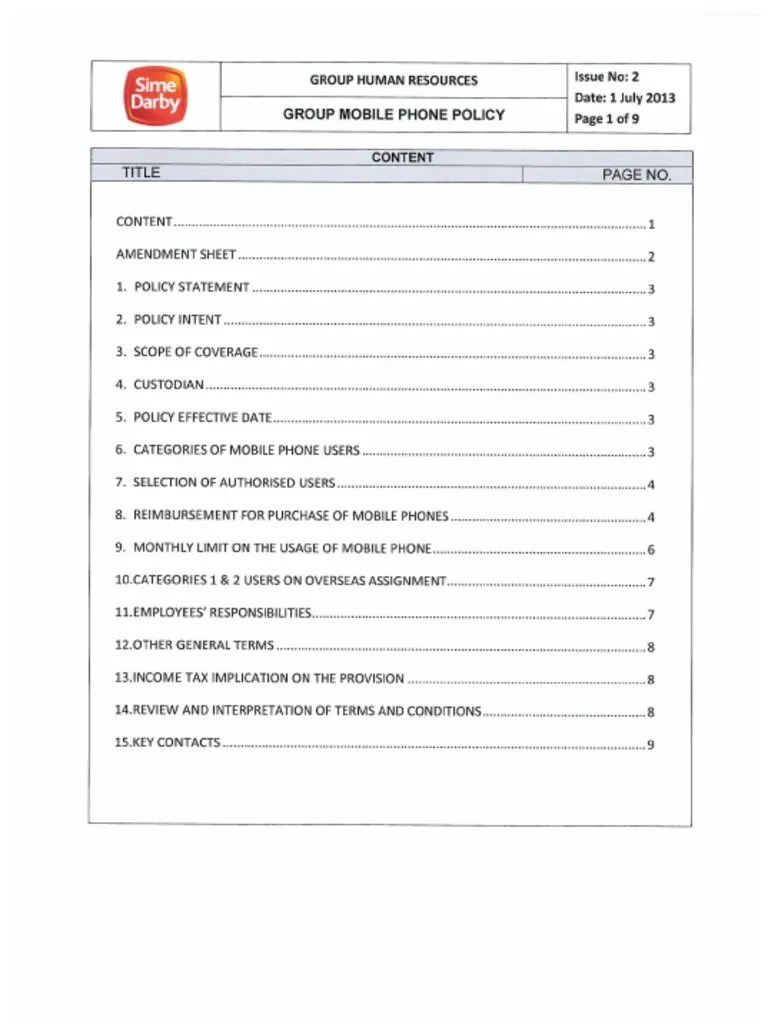 Mobile Device Policy PDF