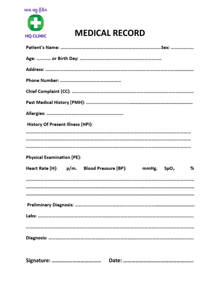 Medical Record PDF