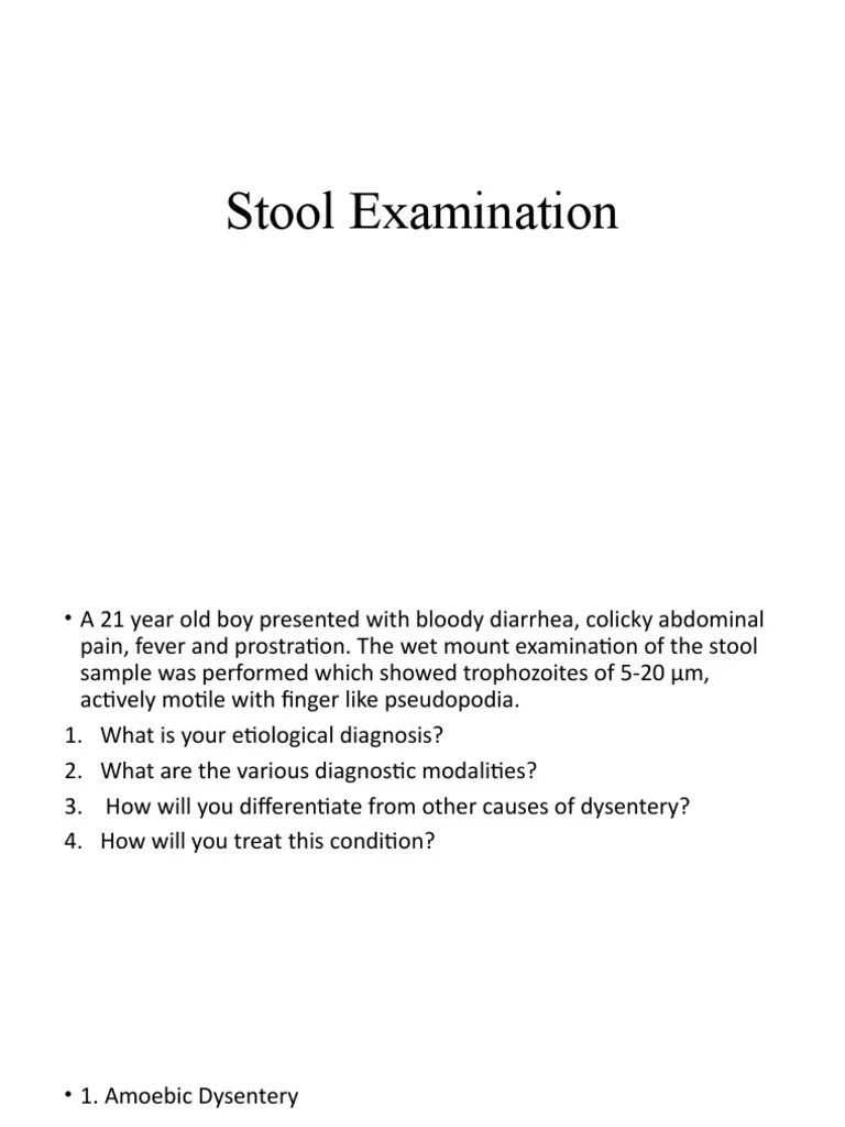 Stool Examination PDF