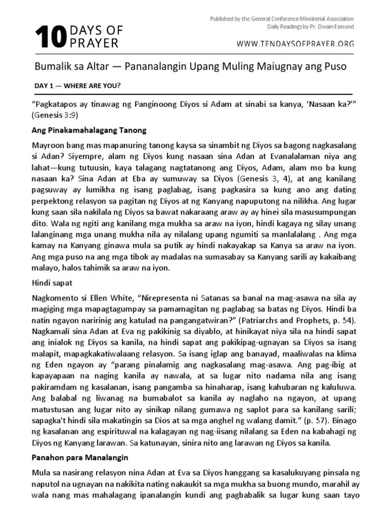 TAGALOG Day 1 Prayer Guide 2023 PDF