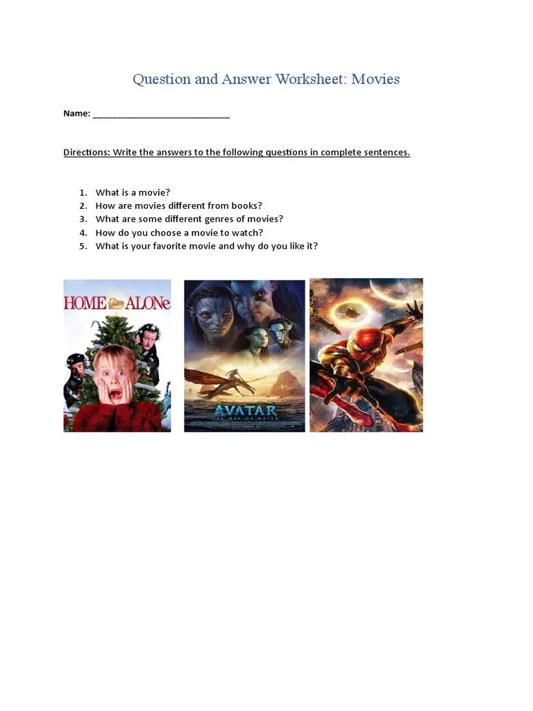 Question and Answer Worksheet | PDF