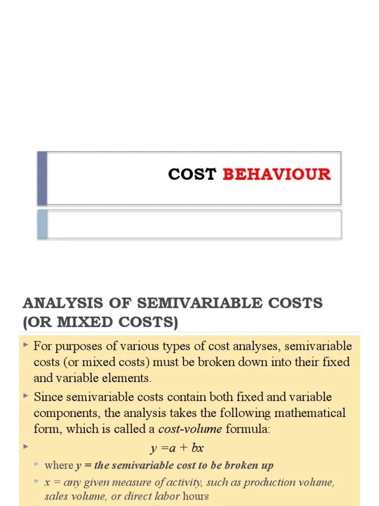 03 Cost Behaviour PDF Linear Regression Regression Analysis