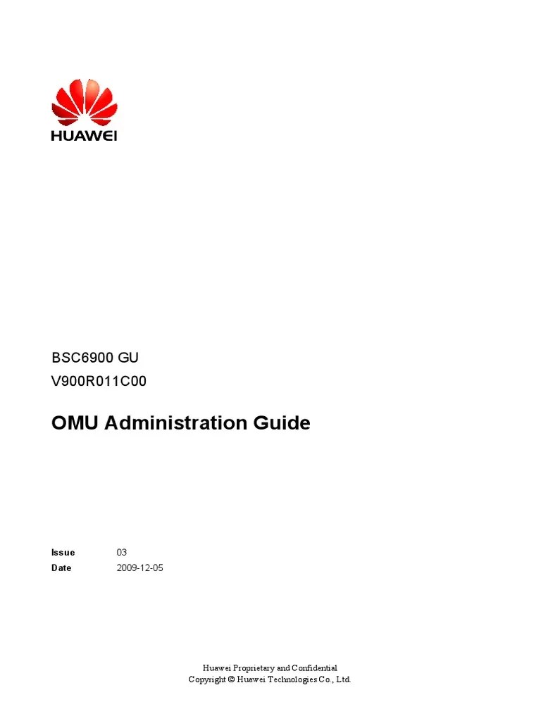 BSC6900 GU OMU Administration Guide (V900R011C00 03) PDF