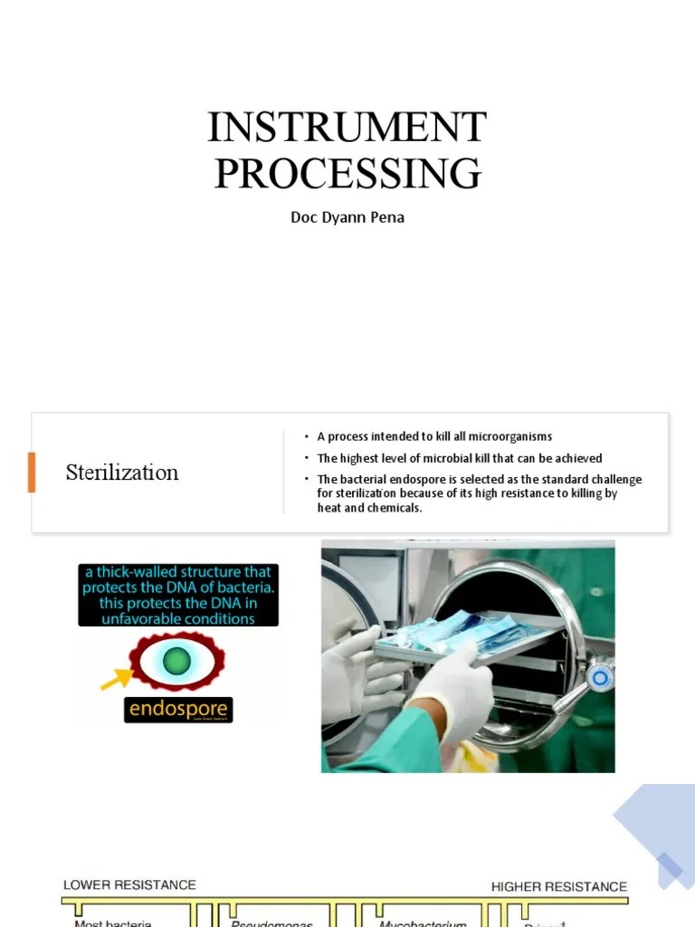 Instrument Processing PDF Sterilization (Microbiology) Steam