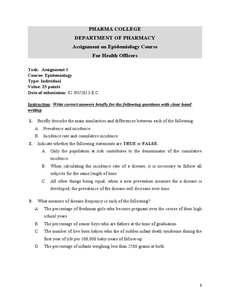 Epidemiology Questions PDF Incidence (Epidemiology) Sensitivity