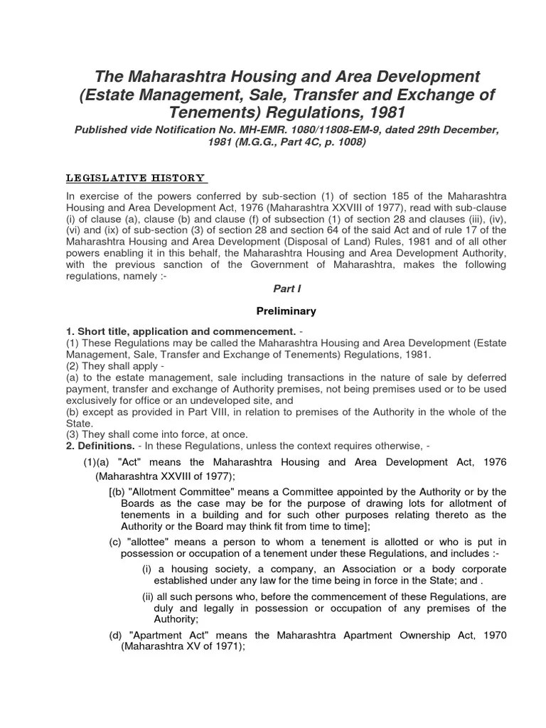 Regulations Governing Housing Development, Management, Sale and