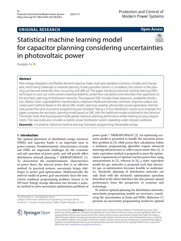 Statistical Machine Learning Model For Capacitor Planning Considering Uncertainties in