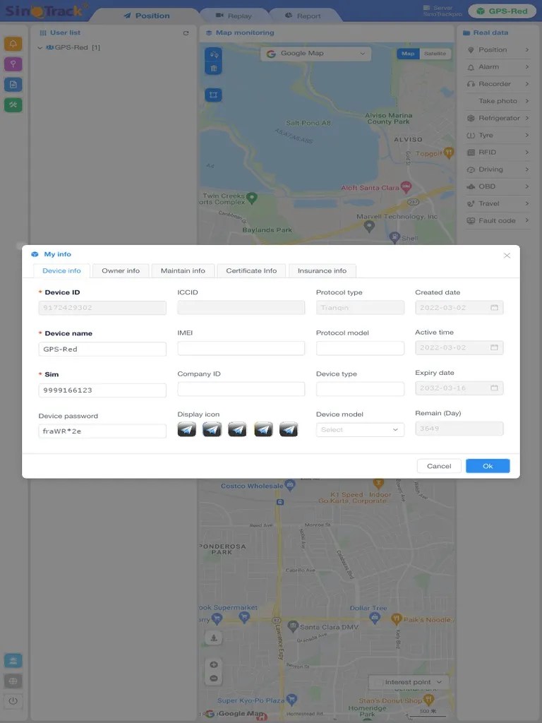 SinoTrack GPS Tracking System PDF Computer Networking