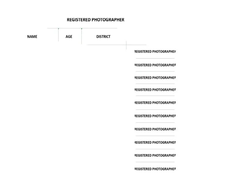Registered Photographer | PDF