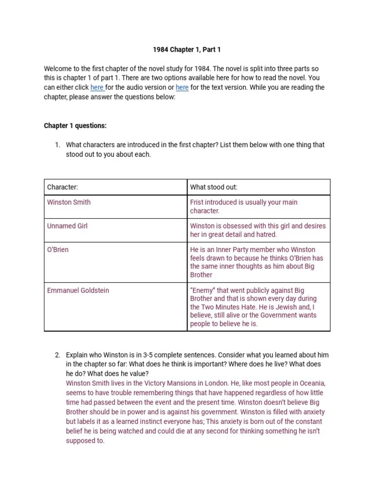 1984 Part 1 PDF Irony